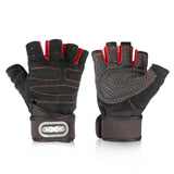 Men Fitness Training Half Finger Gloves Non-Slip Breathable Extended Wrist Support Bodybuilding Weightlifting Gloves