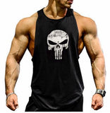 KOSMO MASA Skull Mens Tank Tops Shirt Bodybuilding Fitness Singlet Workout Tank Top Cotton Sleeveless Muscle Vest for Men MC0334