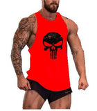 KOSMO MASA Skull Mens Tank Tops Shirt Bodybuilding Fitness Singlet Workout Tank Top Cotton Sleeveless Muscle Vest for Men MC0334