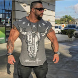 Cross printing Tank Top Men Undershirt Sleeveless Vest Summer Regatas asculino Oversized Muscle Bodybuilding Vest Streetwear