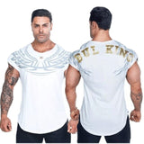 Cross printing Tank Top Men Undershirt Sleeveless Vest Summer Regatas asculino Oversized Muscle Bodybuilding Vest Streetwear