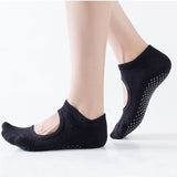 Hot Sale New 1pair Wear-resisting Backless Antibacterial Ankle Yoga Socks Cotton Anti-slip Ballet Pilates Dacing Barre Sock
