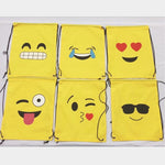 Funny emoticon Waterproof Swimming Storage Backpack Travel Shoulders Bag Storage Shoes Bag Water Sports Travel Portable Bag