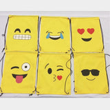 Funny emoticon Waterproof Swimming Storage Backpack Travel Shoulders Bag Storage Shoes Bag Water Sports Travel Portable Bag