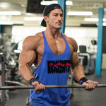 Brand Fitness Clothing Bodybuilding Stringer Tank Top Men Cotton Curved hem Y Back Sleeveless shirt Workout Vest gyms Singlets