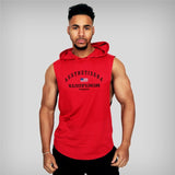 Muscleguys gyms vest Mens Cotton Hoodie Sweatshirts fitness clothes bodybuilding tank top men Sleeveless Tees Shirt tanktops